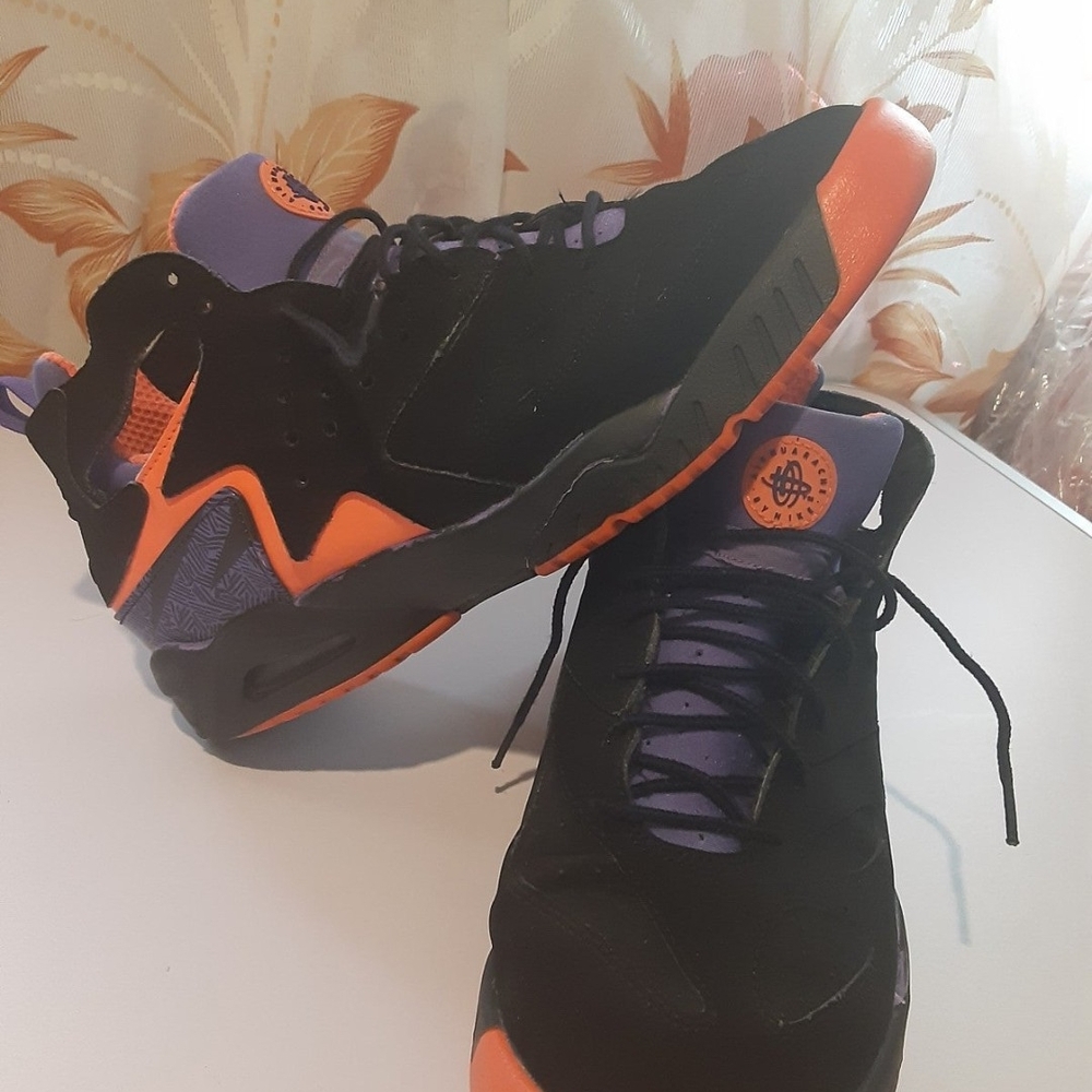 Nike Air Tech Challenge Huarache Black  Size 9 Athletic Sneakers - Picture 3 of 10